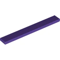Tile 1 x 8 with Groove / Dark Purple