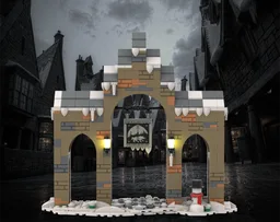 Snowy Hogsmeade Village Entrance