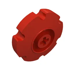 Technic Tread Sprocket Wheel Small 6 Tooth / Red