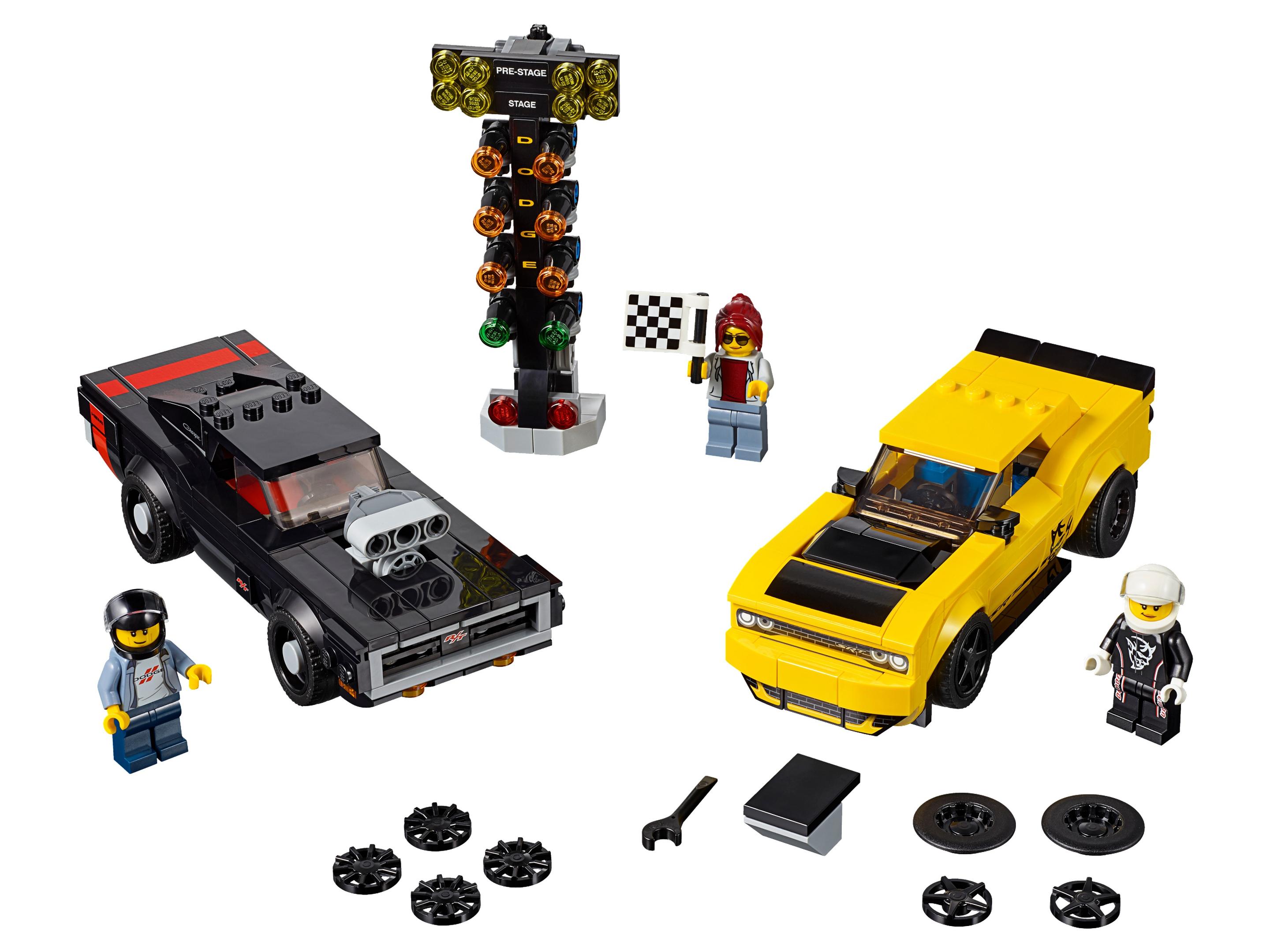 Lego 2018 Dodge Challenger SRT Demon and 1970 Dodge Charger R/T