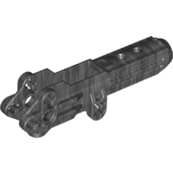 Lego Large Figure Weapon Gun, Body with Hole on Side / Pearl Titanium
