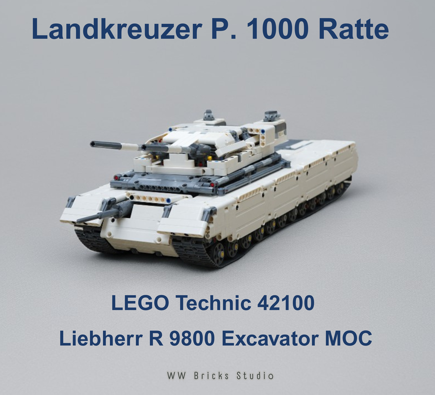 Lego Landkreuzer P.1000 Ratte - LEGO Technic 42100 Liebherr R 9800 Excavator MOC