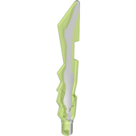 Lego Weapon Sword with Jagged Edges and Marbled White Pattern