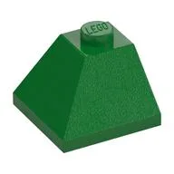 Brick Sloped 45° 2 x 2 Double Convex / Green