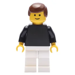 Man - Black Torso, White Legs, Brown Hair