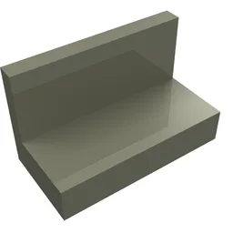 Panel 1 x 2 x 1 [Square Corners] / Dark Gray