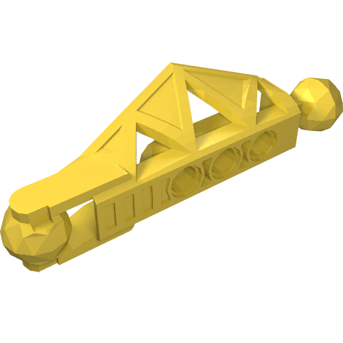 Lego Large Figure Skeletal, Limb, with 2 Ball Joints, and 3 Holes (Rahkshi) / Yellow