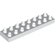 Duplo Plate 2 x 8 / White