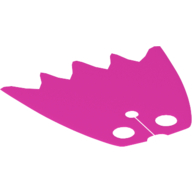 Lego Neckwear Cape, Scalloped 5 Points [Shiny Satin Fabric] / Dark Pink