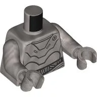 Torso, Silver Droid Plating Print, Flat Silver Arms and Hands / Flat Silver