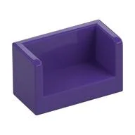 Panel 1 x 2 x 1 with Rounded Corners and 2 Sides / Dark Purple