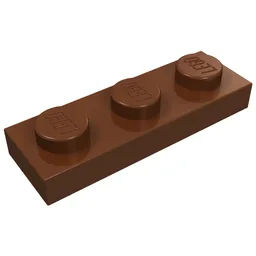 Plate 1 x 3 / Reddish Brown