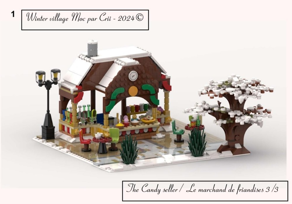 Lego the candy store - winter village / village noël / noel