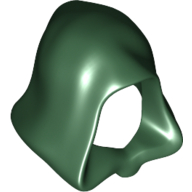 Lego Hood, Connected Chin / Dark Green
