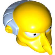 Lego Minifig Head Special, Simpsons, Mr. Burns / Yellow