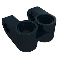 Technic Axle and Pin Connector Perpendicular Double Split / Black