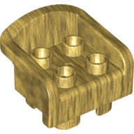 Lego Duplo Chair with 4 Studs, Curved Back and Feet / Pearl Gold