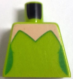 Lego Torso Female Strapless Top with Light Nougat Neck, Straight Cut Across Back Pattern