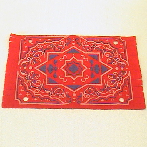 Lego Belville, Rug / Mat, Oriental 9 x 15 / Red