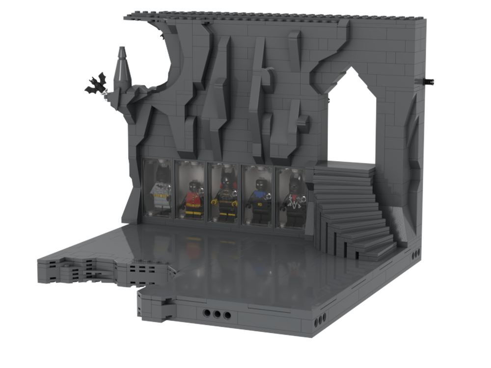 Lego Batcave Suit Display and Entrance BTAS The Animated Series