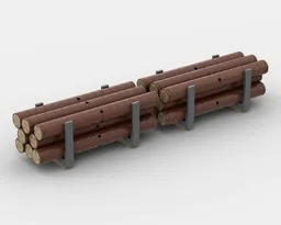 Log Load for 68ft Bulkhead Flatcar