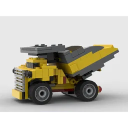 Yellow Mining Dump Truck