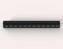 Black 1x12 minifig modular display [Bottom/Middle layer]