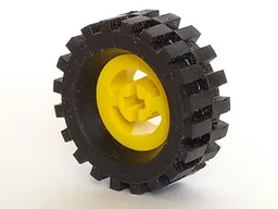 Wheel with Split Axle Hole with Black Tire 30 x 10.5 Offset Tread (3482 / 2346)