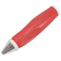 Pen Body, with Chrome Tip, White Ends / Red