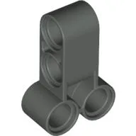 Technic Pin Connector Perpendicular Long / Dark Gray