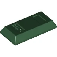 Tile Special 1 x 2 with Sloped Walls AKA Money / Gold Bar [Ingot] / Dark Green