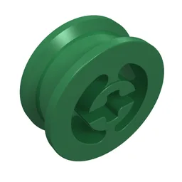 Wheel with Split Axle hole / Green