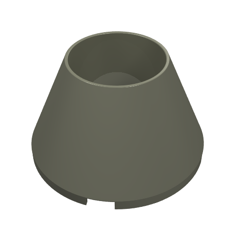 Lego Cone 4 x 4 x 2 Hollow No Studs / Dark Gray