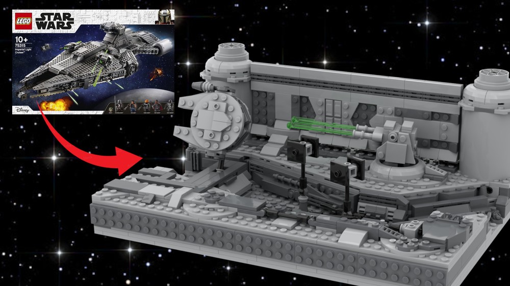 Lego Death Star Falcon chase