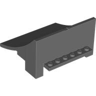Lego Brick Curved 8 x 8 x 4, Ramp / Dark Bluish Gray