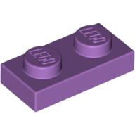 Lego Plate 1 x 2 / Medium Lavender