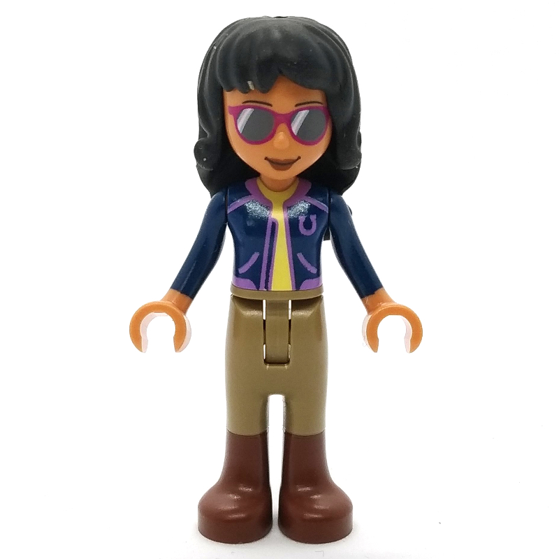 Lego Savannah - Dark Blue Jacket, Dark Tan Pants, Black Hair