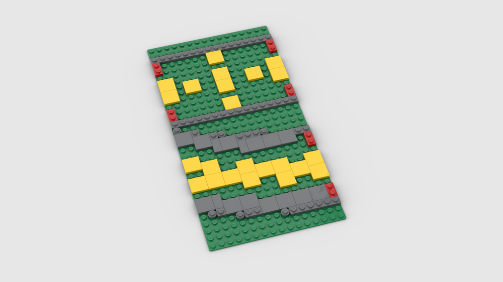 Lego Ballasted Right Switch Return Curve