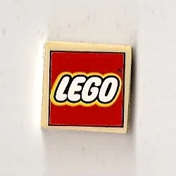 Tile 2 x 2 with LEGO Logo on Transparent Background Pattern (Sticker) - Sets 3432 / 3433