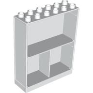 Lego Duplo Building Wall 2 x 6 x 6 with 3 Cupboards / White