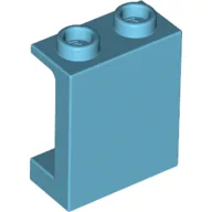 Panel 1 x 2 x 2 [Side Supports / Hollow Studs] / Medium Azure
