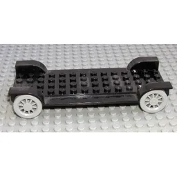 Fabuland, Vehicle Base, Car Chassis 14 x 6 New [Complete Assembly] / Black