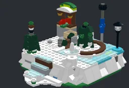 Lego christmas scene