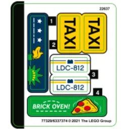 Sticker Sheet for Set 40468-1 / [No Color/Any Color]