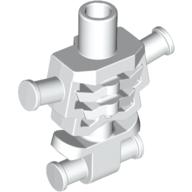 Lego Torso Skeleton, Angular Rib Cage, Plain / White
