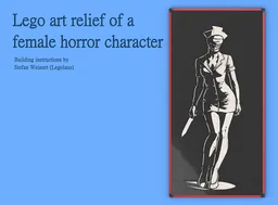 Lego art relief of a female horror character