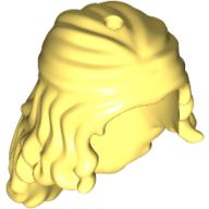 Lego Hair Long Wavy, Partially Tied Back [2 Holes] / Bright Light Yellow