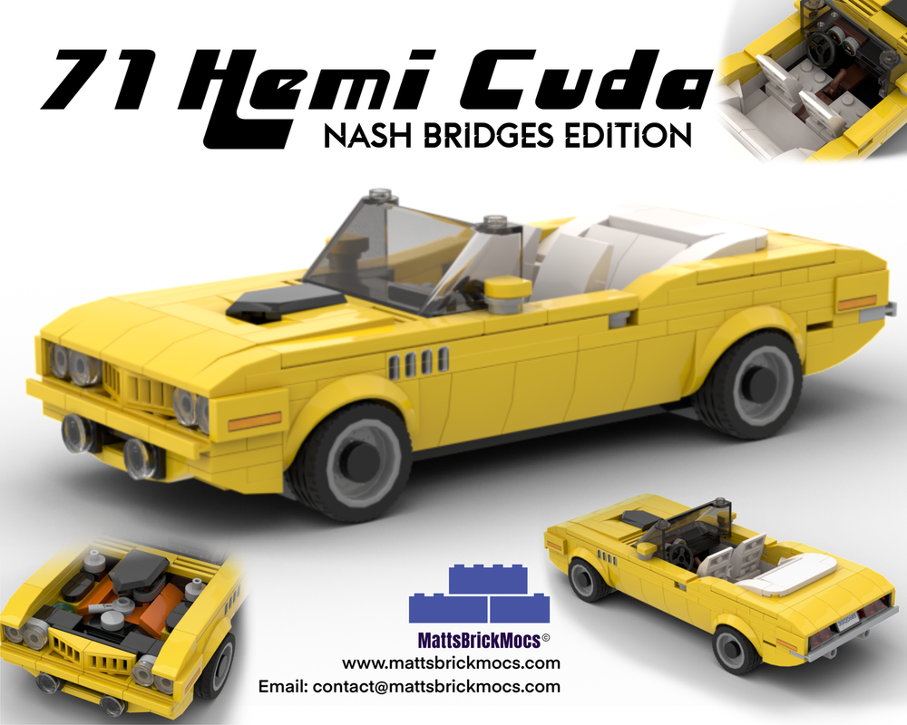 Lego 1971 Plymouth Hemi Cuda Convertible (Nash Bridges) edition