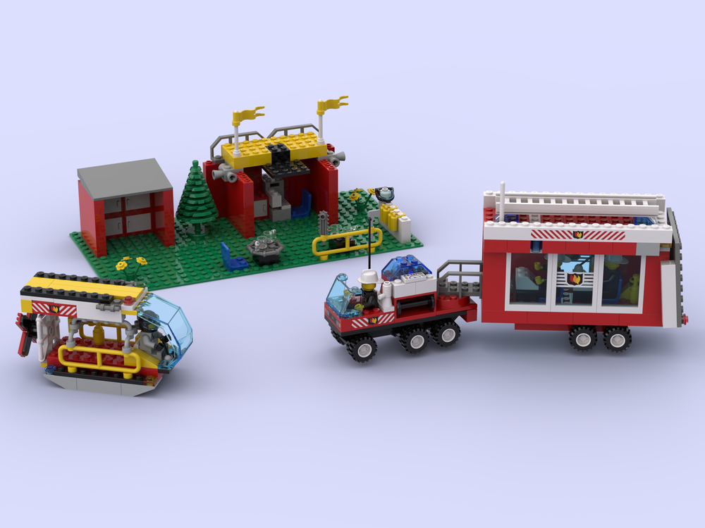 Lego Mobile Fire Brigade Command Center