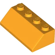 Brick Sloped 45° 2 x 4 / Bright Light Orange